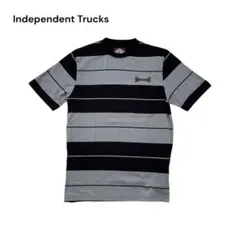 美品 00s Independent Trucks ストライプ Tシャツ S 黒のサムネイル