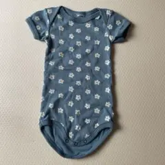 花柄コットンロンパース 半袖　プチバトー