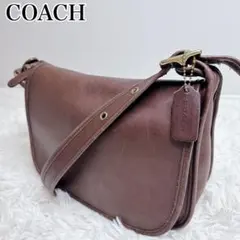 COACH オールドコーチ ショルダーバッグ パトリシア ダークブラウン 茶