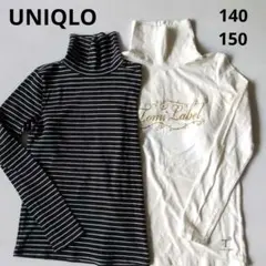 UNIQLO タートルネック2枚セット長袖カットソー 140 150