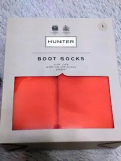 ハンター　ブーツソックス　オレンジ色　レディースL　新品　未使用品　人気