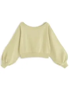 【美品】GRL オフショルダースウェットトップス[pm392] イエロー