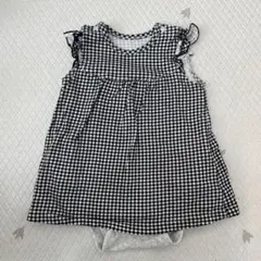 ユニクロ チェック柄ロンパース 70