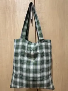 culttokyo かてぃ チェック柄トートバッグ 緑