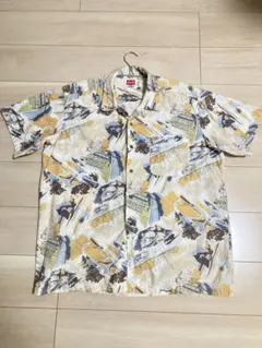 【日本製】Hanes アロハシャツ Lサイズ 開襟 オープンカラーのサムネイル