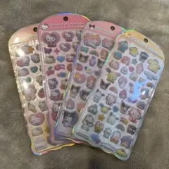 【正規品】サンリオキャラクターズ　コットンパフィーシール 4枚セット