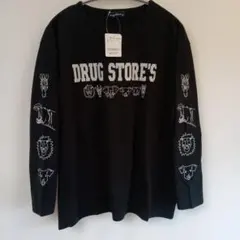drug store's ブラック 長袖Tシャツ
