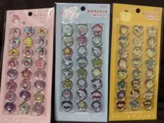 おはじきふうシール3セット　シナモロール　ポムポムプリン　マイメロディ