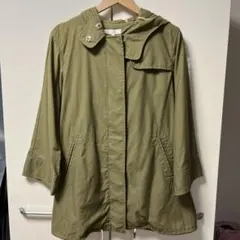 KUMIKYOKU フード付きモッズコート サイズ2 オリーブグリーン