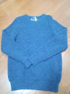 BACK NUMBER ウールニットセーター XL ダークブルー