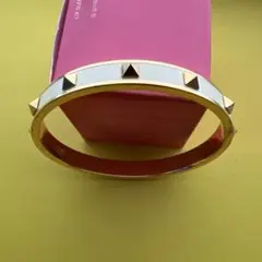 COACH スタッズ付きバングル ゴールド/ホワイト