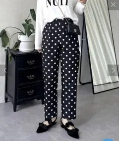 prose verse ドットセンタープレステーパードパンツ ブラック PM