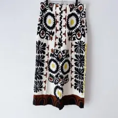 ZARA フラワーパターン ワイドパンツ Lサイズ