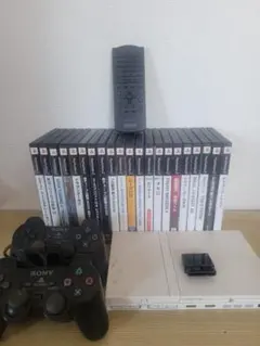 PS2 本体 まとめ売り ソフト コントローラー2個 リモコン付き ジャンク