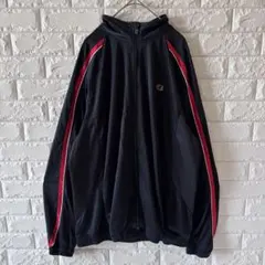 チャンピオン ジャージ 黒×赤 XL 古着 Champion Y2K