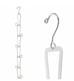 山崎実業 ジョイントバッグハンガー チェーン S ホワイト 6510①