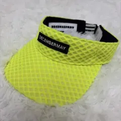 ディセンバーメイ メッシュバイザー イエロー UNISEX2 サンバイザー DECEMBER MAY ホワイト メッシュバイザー - メルカリ
