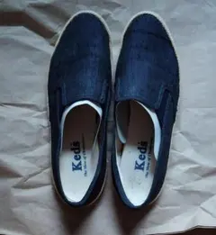 【美品】Keds スリッポン キャンパス地　デニム調　ネイビー　23..5のサムネイル