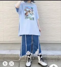 Candy Stripper デニムロングスカートのサムネイル