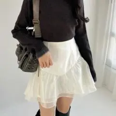 ★新品タグ付き【NICECLAUP】フリルミニスカート　ナイスクラップ