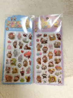 ラブブ夜光シール　ボンボンドロップシール風　立体3Dシール　2枚セット（残2）