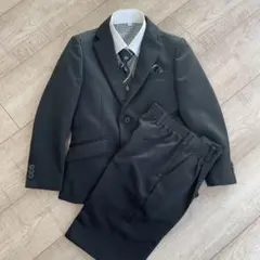 キッズ フォーマルスーツ ブラック 120cm ネクタイ付き