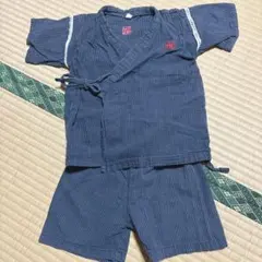 ストライプ柄 ネイビー甚平 サイズ100 ベビー　キッズ