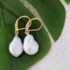 淡水パール バロックパール ピアス