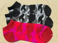 新品　hummel ヒュンメル　迷彩柄 アンクルソックス 25-27cm 3足のサムネイル