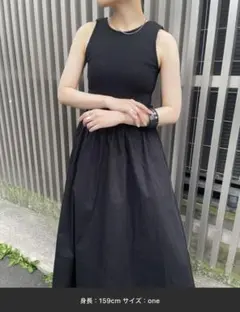 KBF 2WAYリブタンクギャザーワンピース