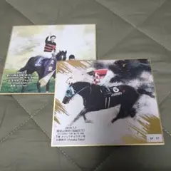武豊　オジュウチョウサン　キタサンブラック　競馬ミニ色紙
