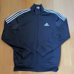 【美品】adidas ブラック ジップアップジャケット L