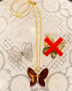 バタフライ ブローチ セット