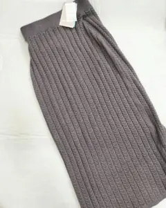 新品タグ付き　しまむら　こりん　ニットロングスカート　L
