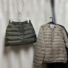 アンドパースィーオリーブグリーン キルティングスカート　s