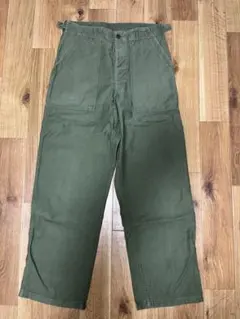実物　希少モデル　50S　US armyベイカーパンツ 米軍　茶色ボタン