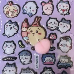 ✨新品・未開封✨ちいかわ ぷにぷに おしりシール 1枚 桃 ぷくぷくシール ③