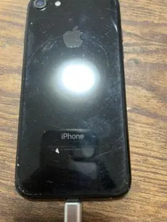 画面破損 au iPhone7 128GB ジェットブラック