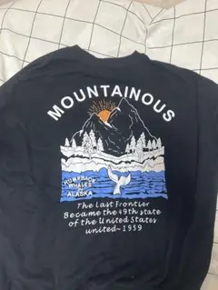 MOUNTAINOUS クジラ グラフィック トレーナー