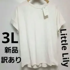 【早い者勝ち】3Lサイズ ゆったり シンプル ホワイト 半袖Tシャツのサムネイル