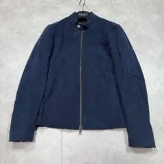 美品✨SHIPS JET BLUEスウェードシングルライダース ネイビー