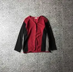 90sオールド アディダス　ヴィンテージ　バイカラー　レディースカーディガン