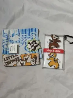 新品 チップとデール Disney タオル ポーチ