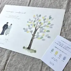ウェディングツリー 結婚証明書｜ A3　写真　オリジナル　木　参加型　マーメイド