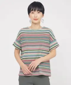【EVEX by KRIZIA】マルチボーダーカットソー Mのサムネイル