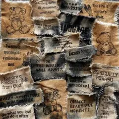 A10 デニムリメイク　デニムタグ　コーヒー染め　20枚