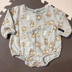 futafuta クマ柄裏起毛ロンパース 70