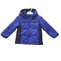 STRONG KIDS フード付きダウンコート アウター110 青　冬防寒着