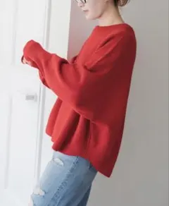 バルキーヤーンドルマンロングリブニットスピックアンドスパン