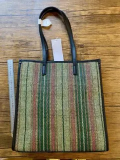 カラフルストライプ かごバッグ